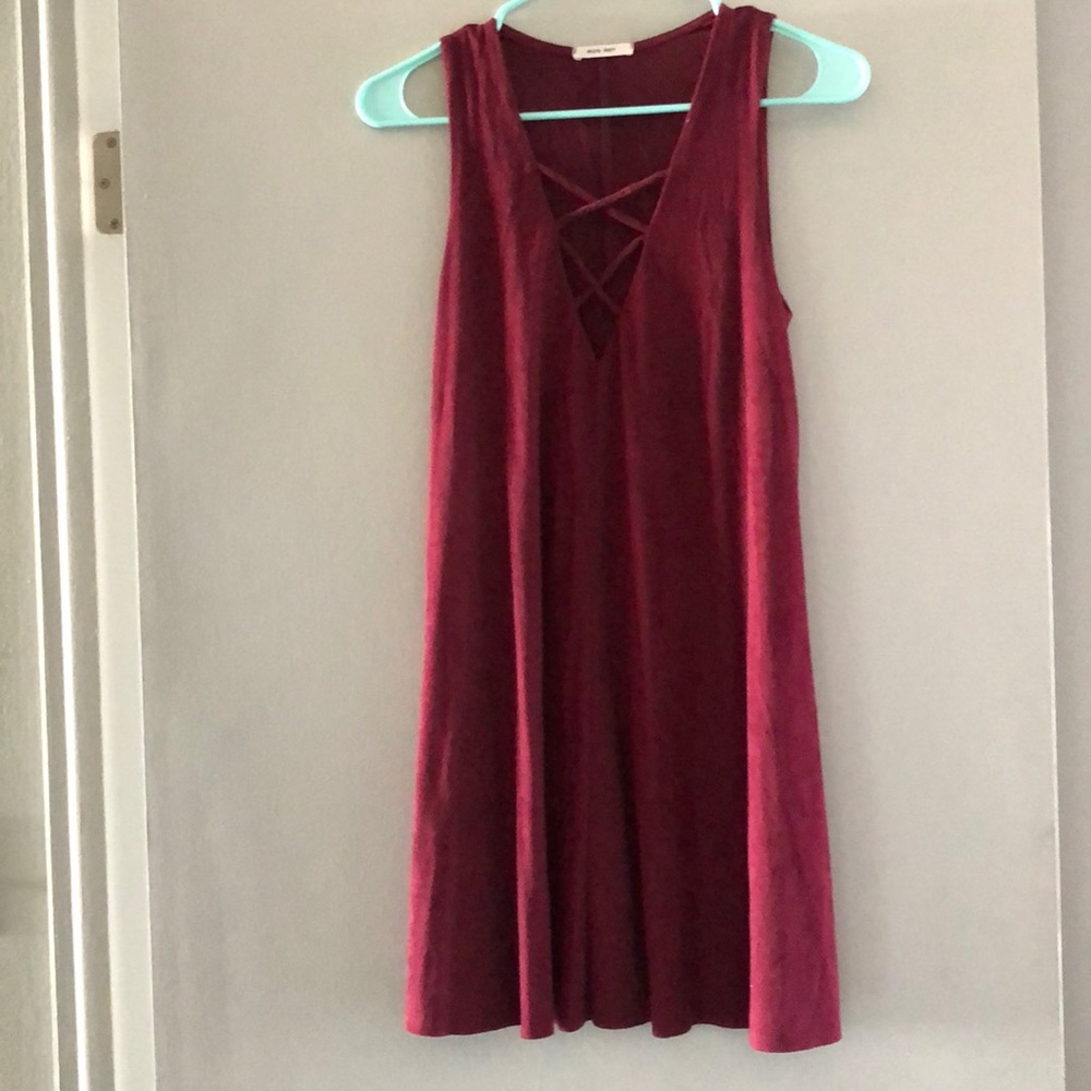 Velvet burgundy dress